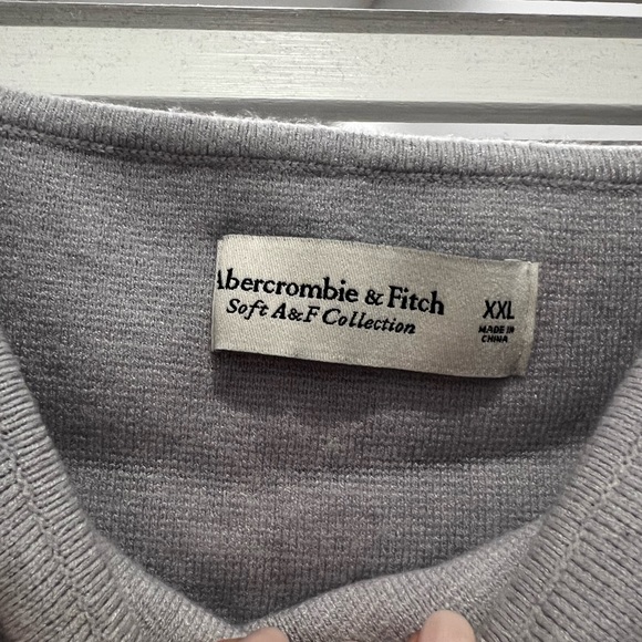 NWT Abercrombie & Fitch Crop Tank Sweater Gray XXL - Picture 4 of 5